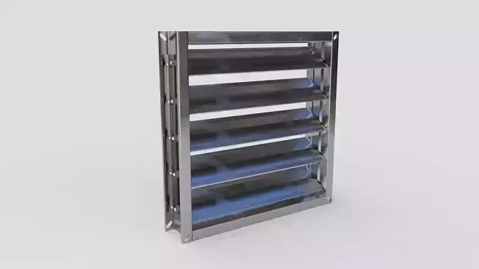 Damper HVAC Low-poly 3D model
