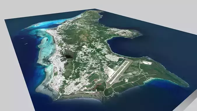 Saipan Island 3D model
