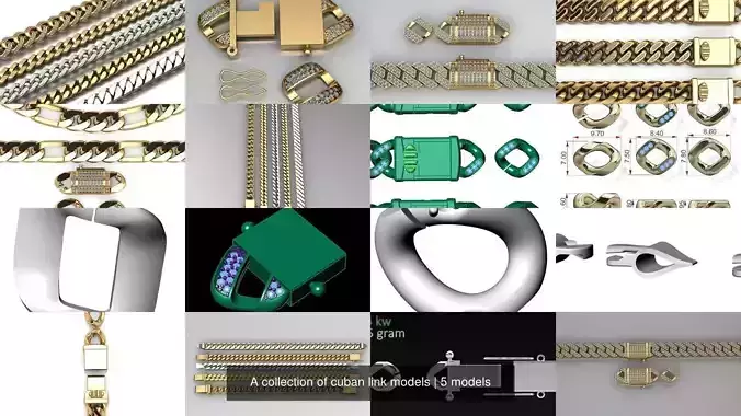 A collection of cuban link models 