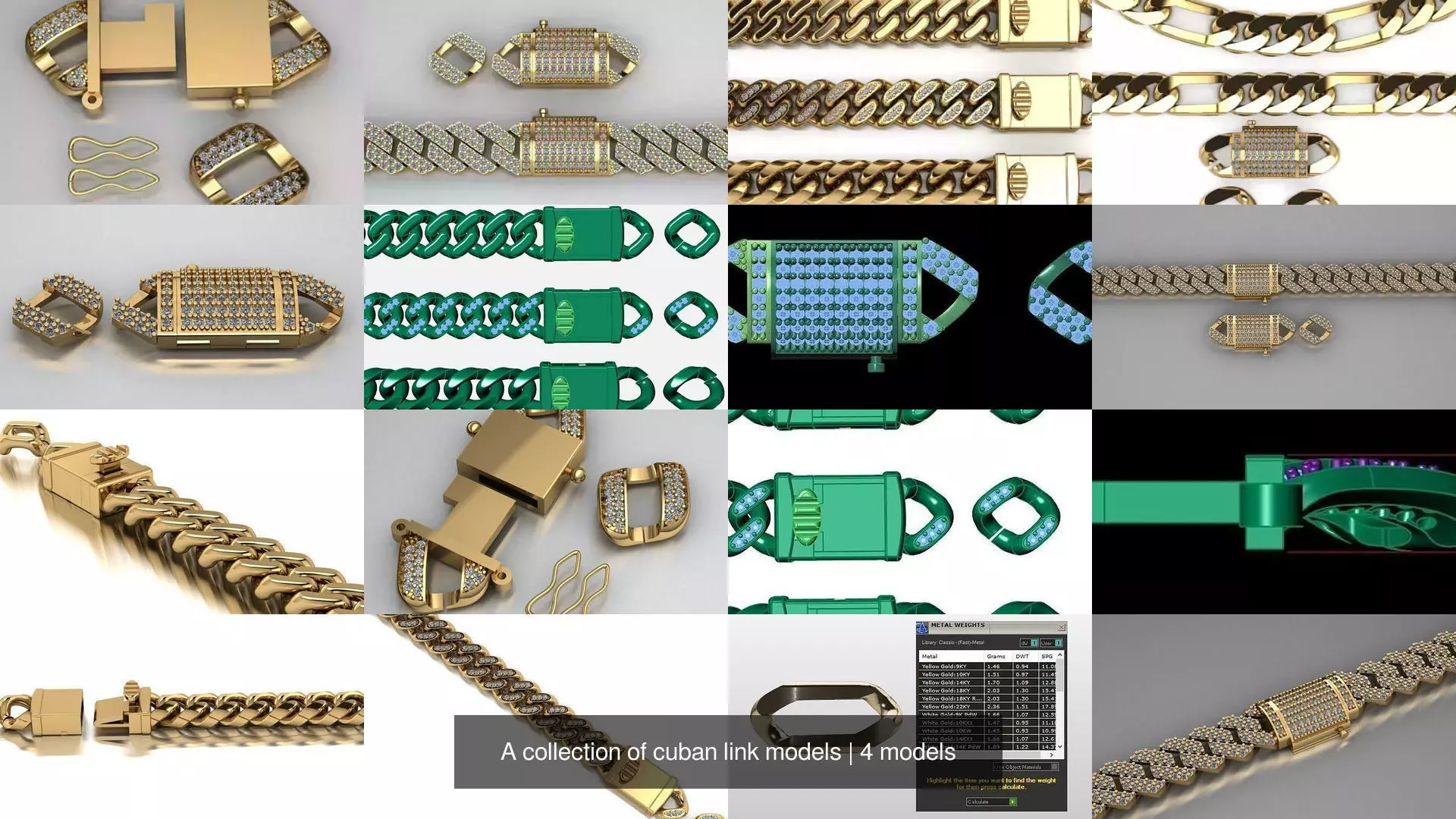 A collection of cuban link models _0