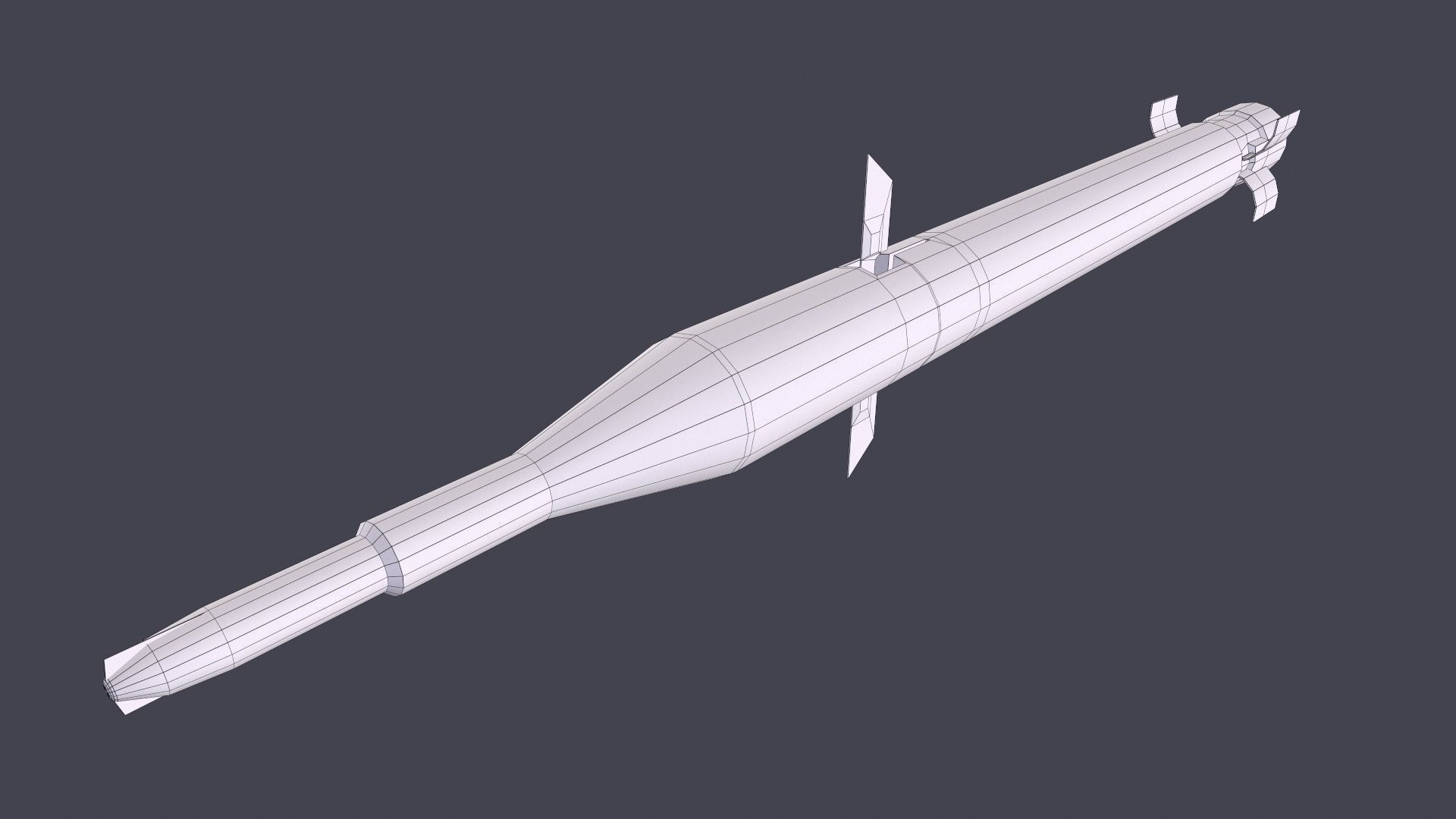 Rockets And Gun Pods Collection Low-poly 3D model_27