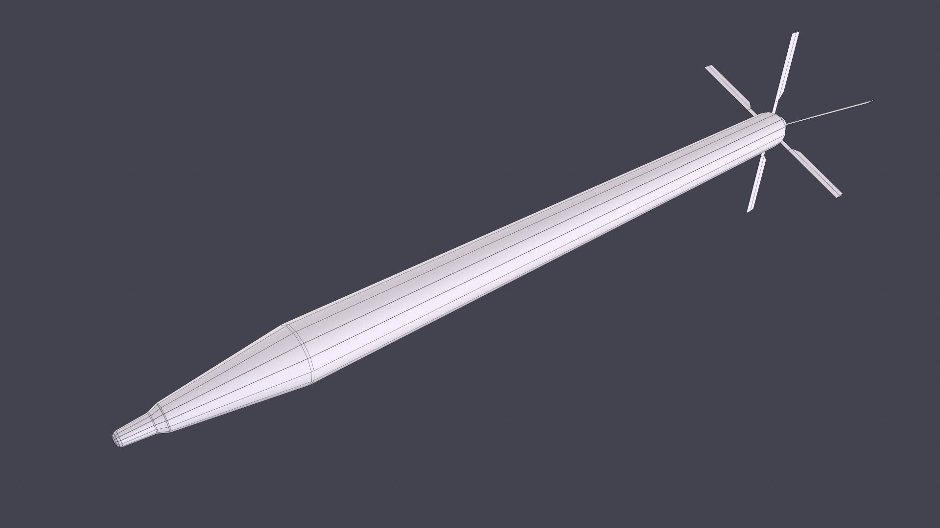 Rockets And Gun Pods Collection Low-poly 3D model_42