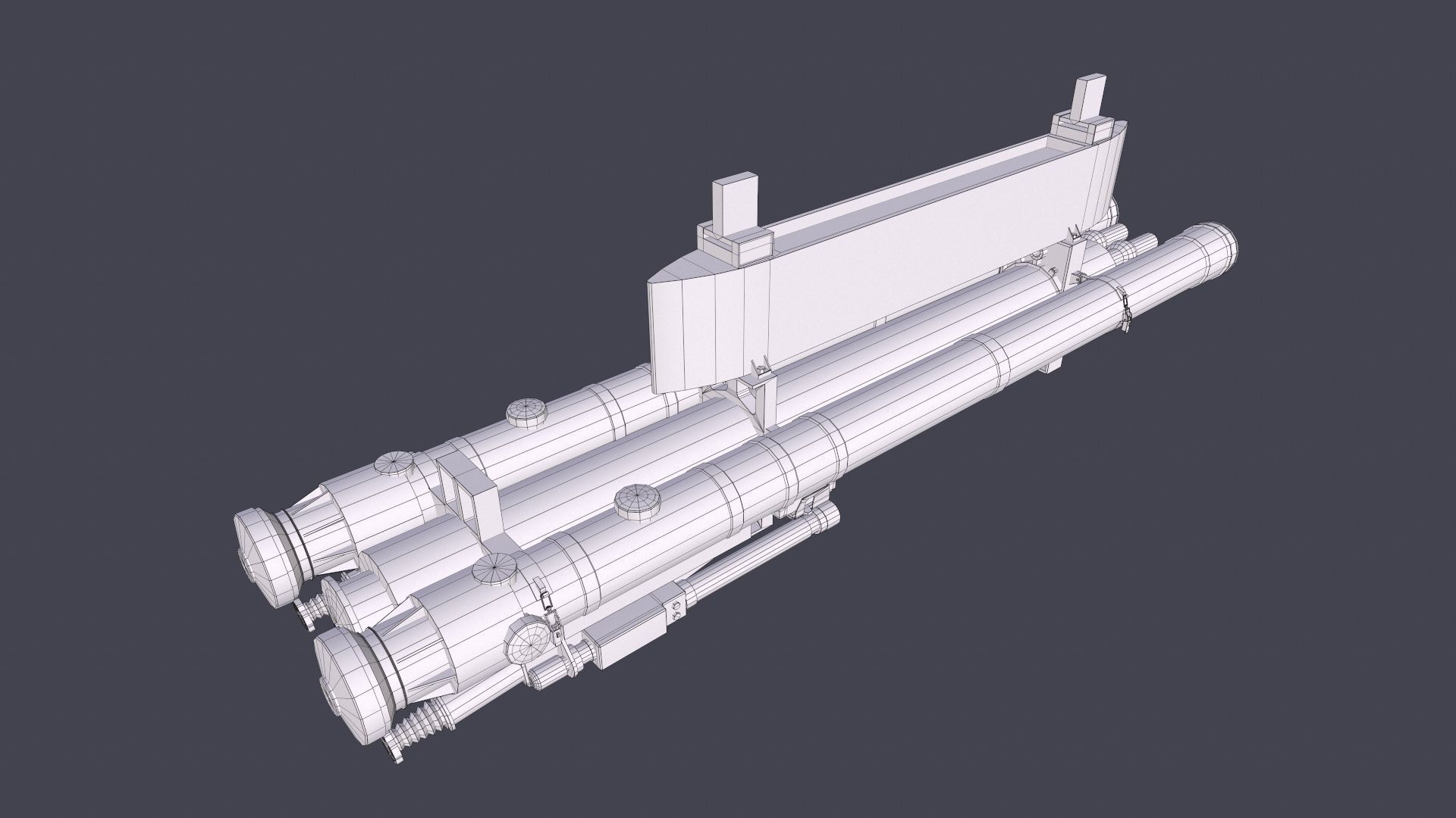 Rockets And Gun Pods Collection Low-poly 3D model_37