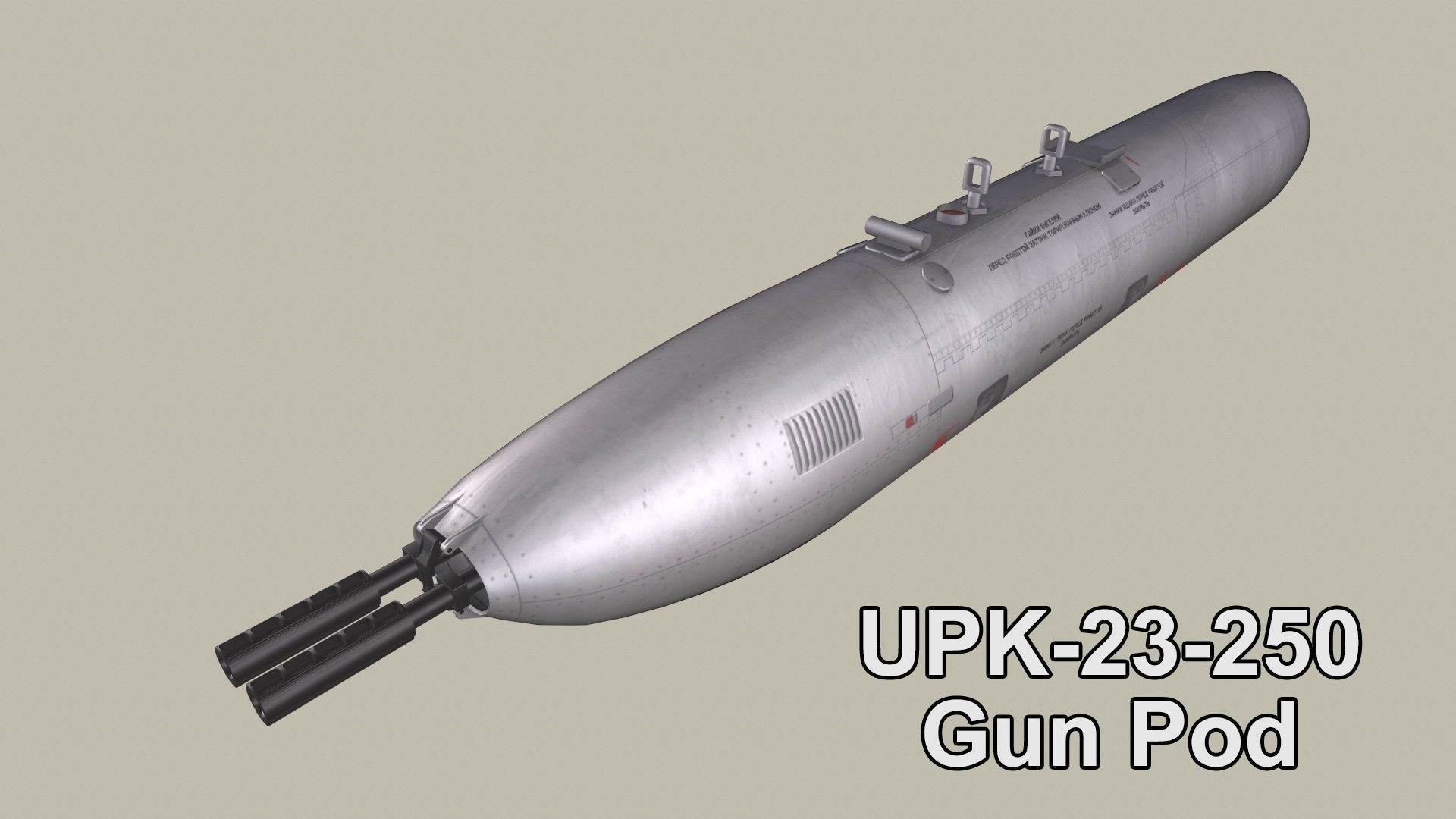 Rockets And Gun Pods Collection Low-poly 3D model_26