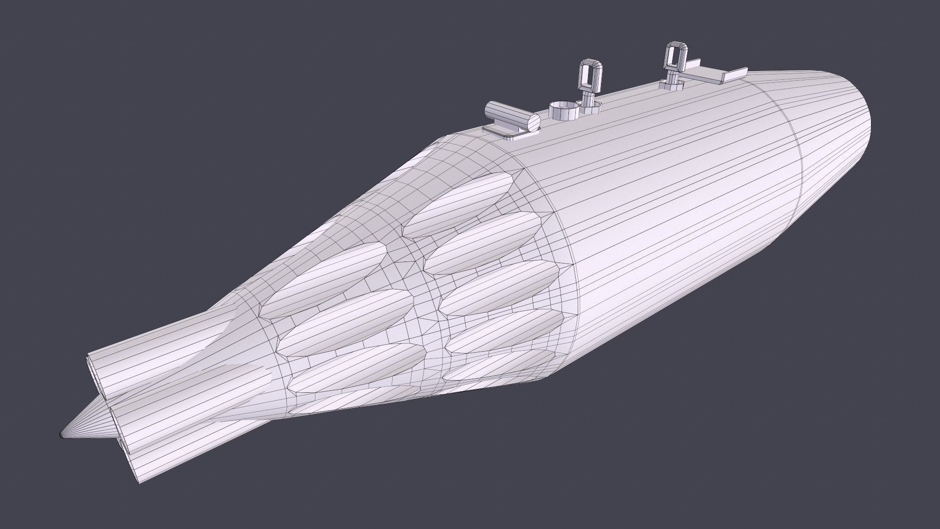 Rockets And Gun Pods Collection Low-poly 3D model_35