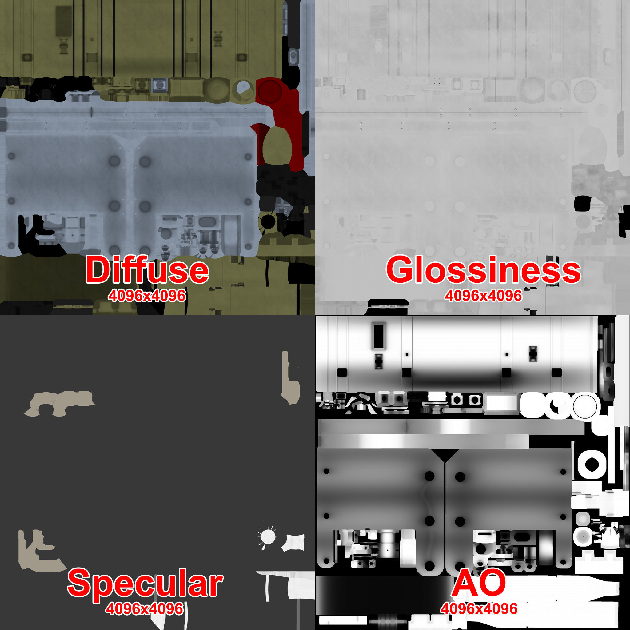 Rockets And Gun Pods Collection Low-poly 3D model_50