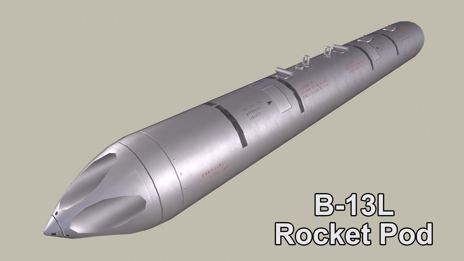 Rockets And Gun Pods Collection Low-poly 3D model_18