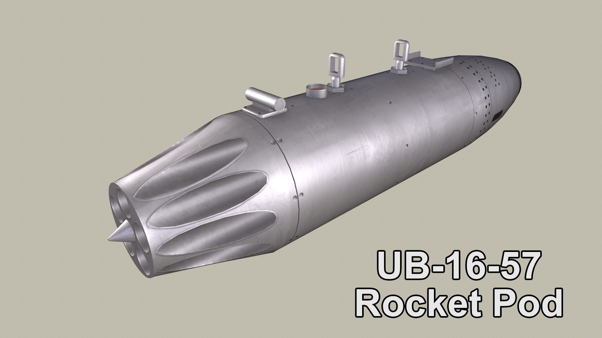 Rockets And Gun Pods Collection Low-poly 3D model_21
