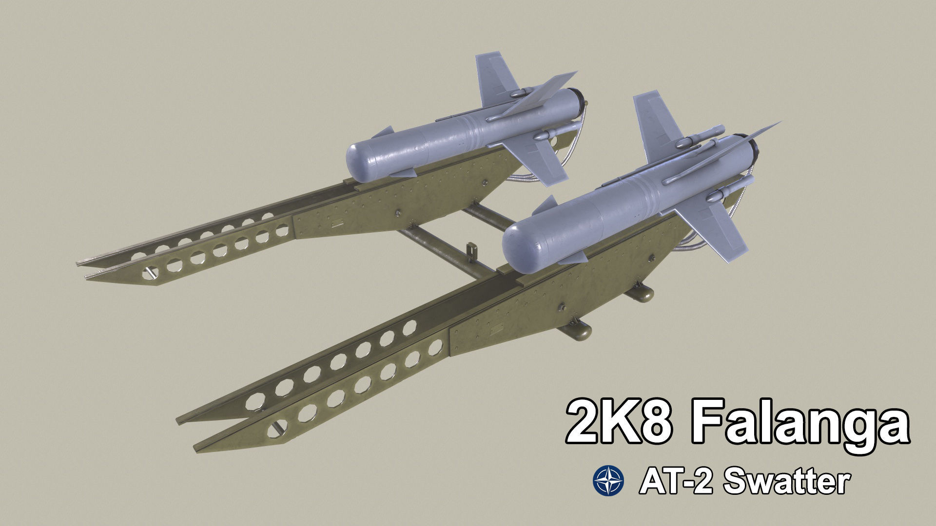 Rockets And Gun Pods Collection Low-poly 3D model_13