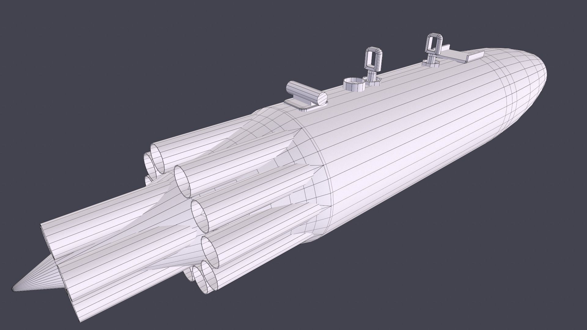 Rockets And Gun Pods Collection Low-poly 3D model_43