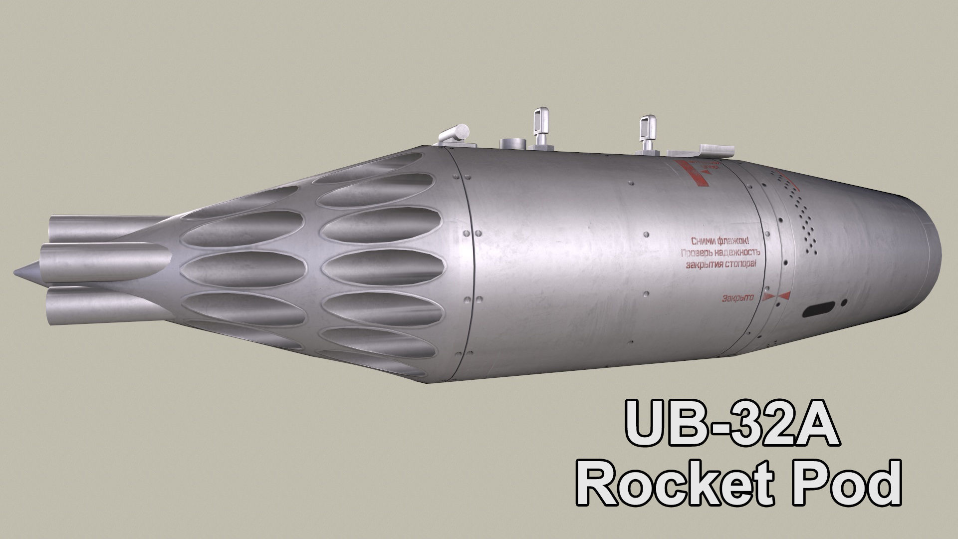 Rockets And Gun Pods Collection Low-poly 3D model_25