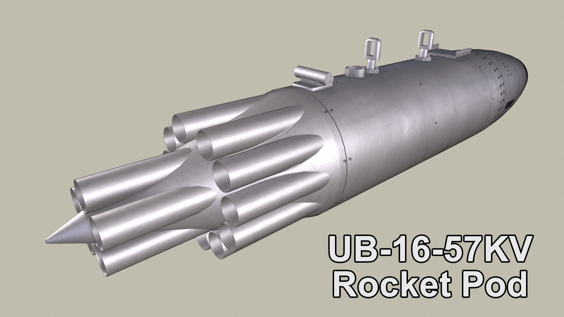 Rockets And Gun Pods Collection Low-poly 3D model_22
