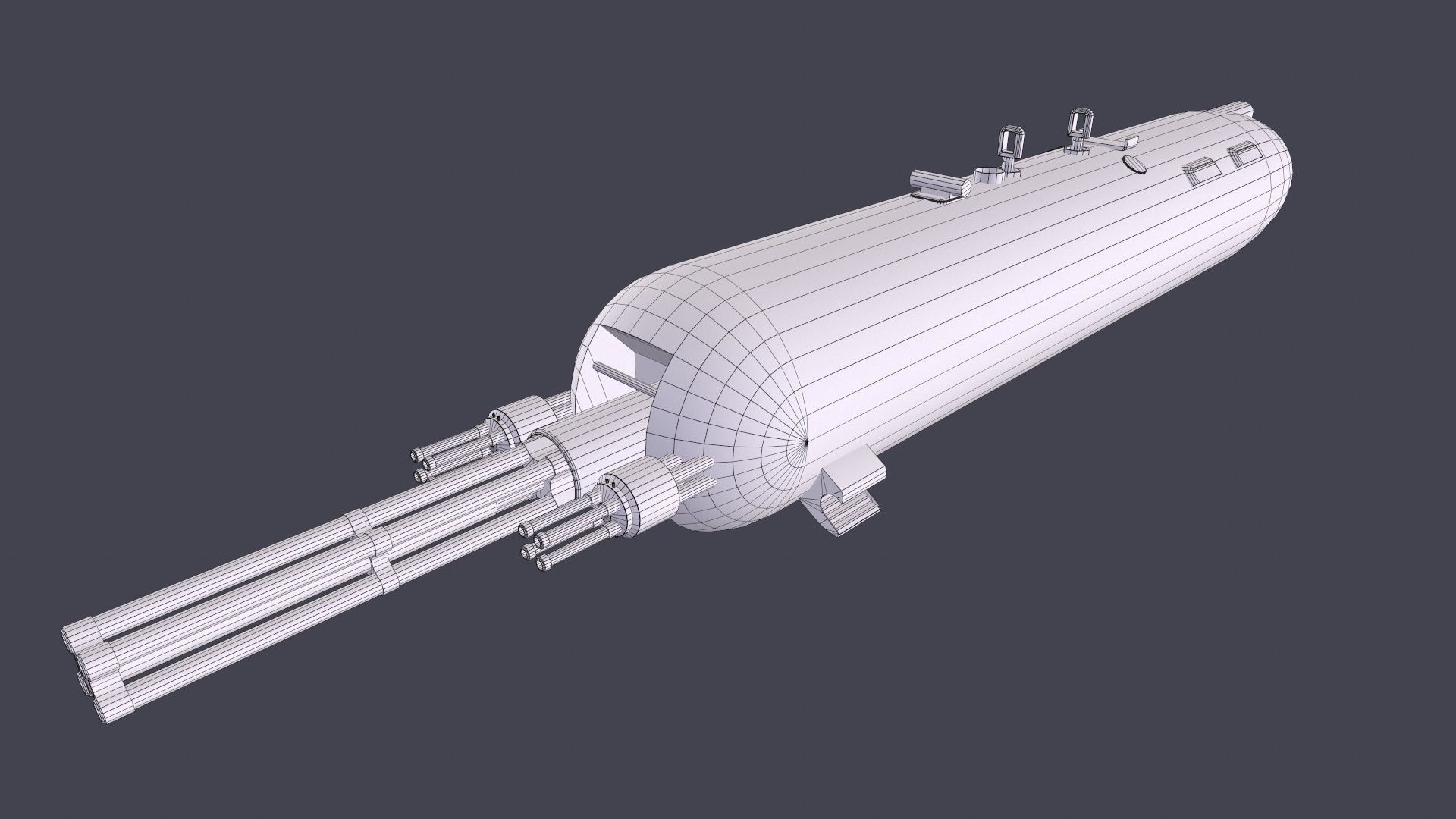 Rockets And Gun Pods Collection Low-poly 3D model_30
