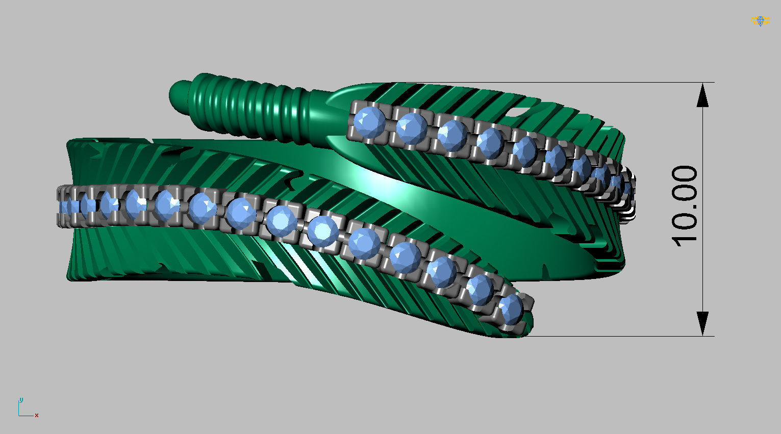 Feather Ring 3D print model_13