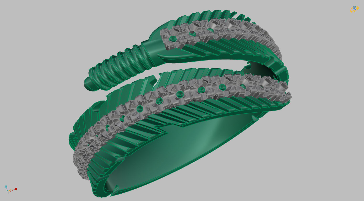 Feather Ring 3D print model_10