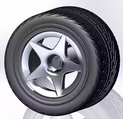 Rims and tyres for Nazca C2 scale model 3D print model
