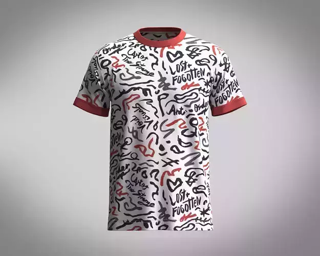 T-Shirt AOP 3D model