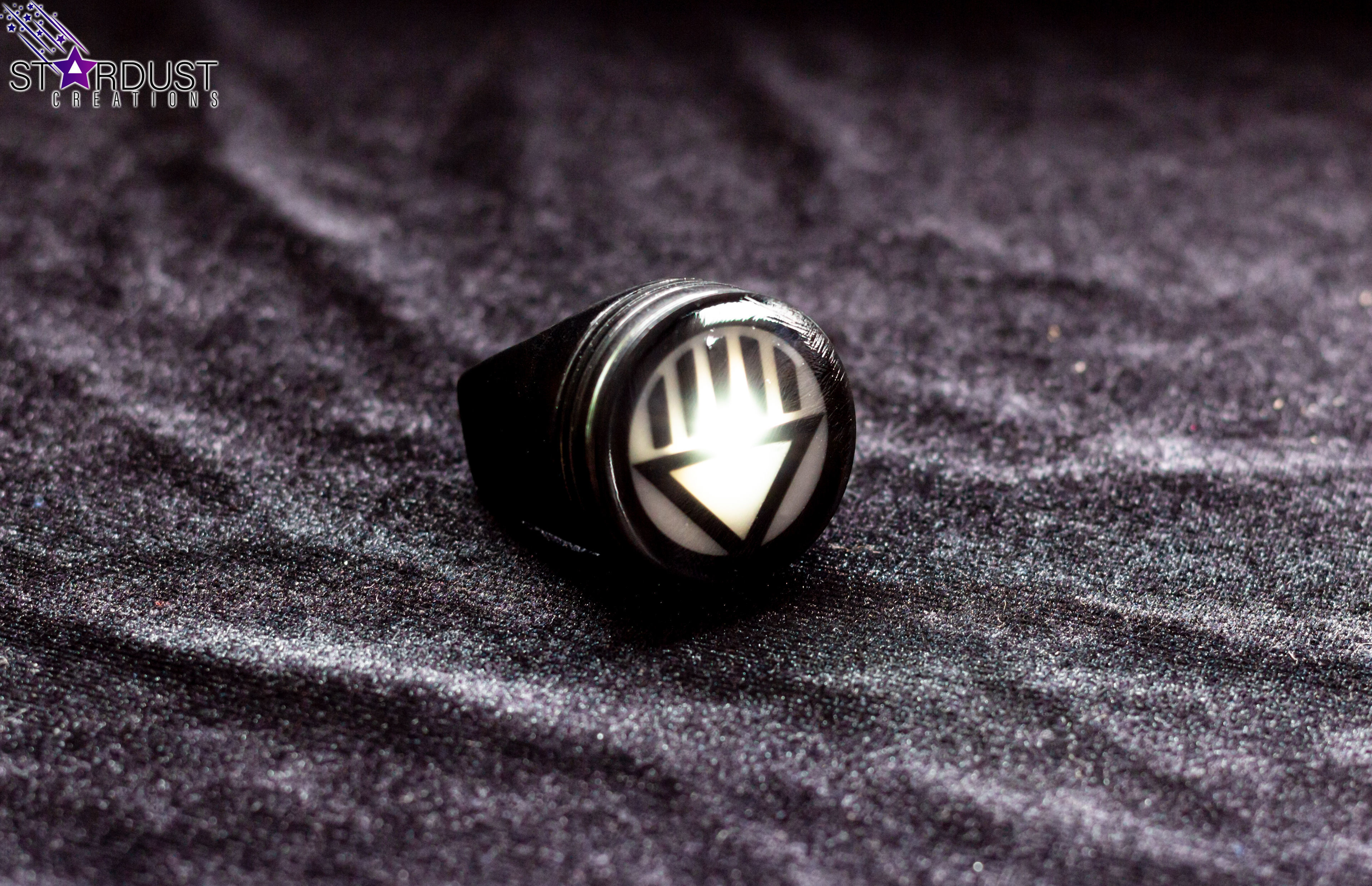 Black Lantern Ring with LED light 3D print model_5