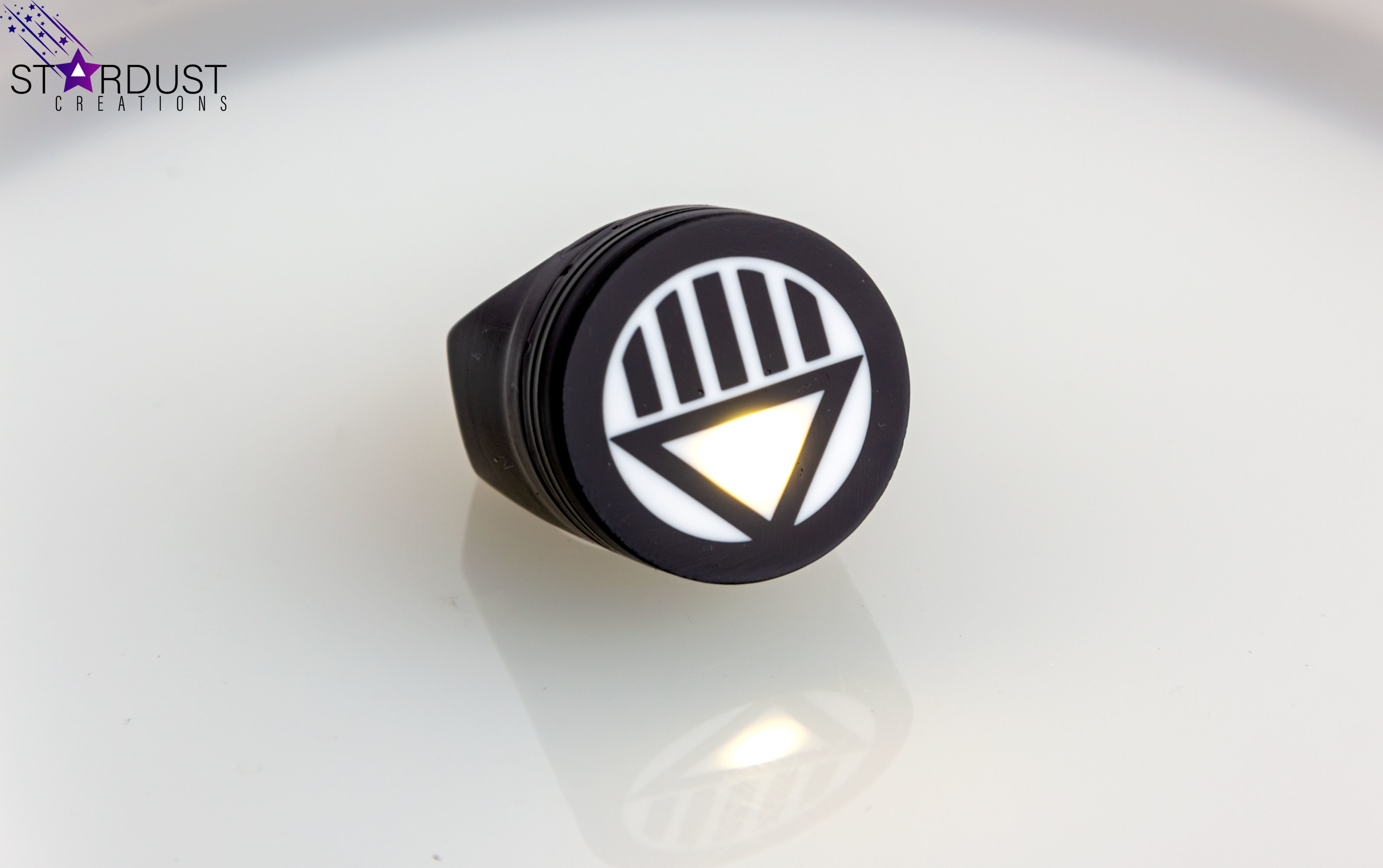 Black Lantern Ring with LED light 3D print model_3