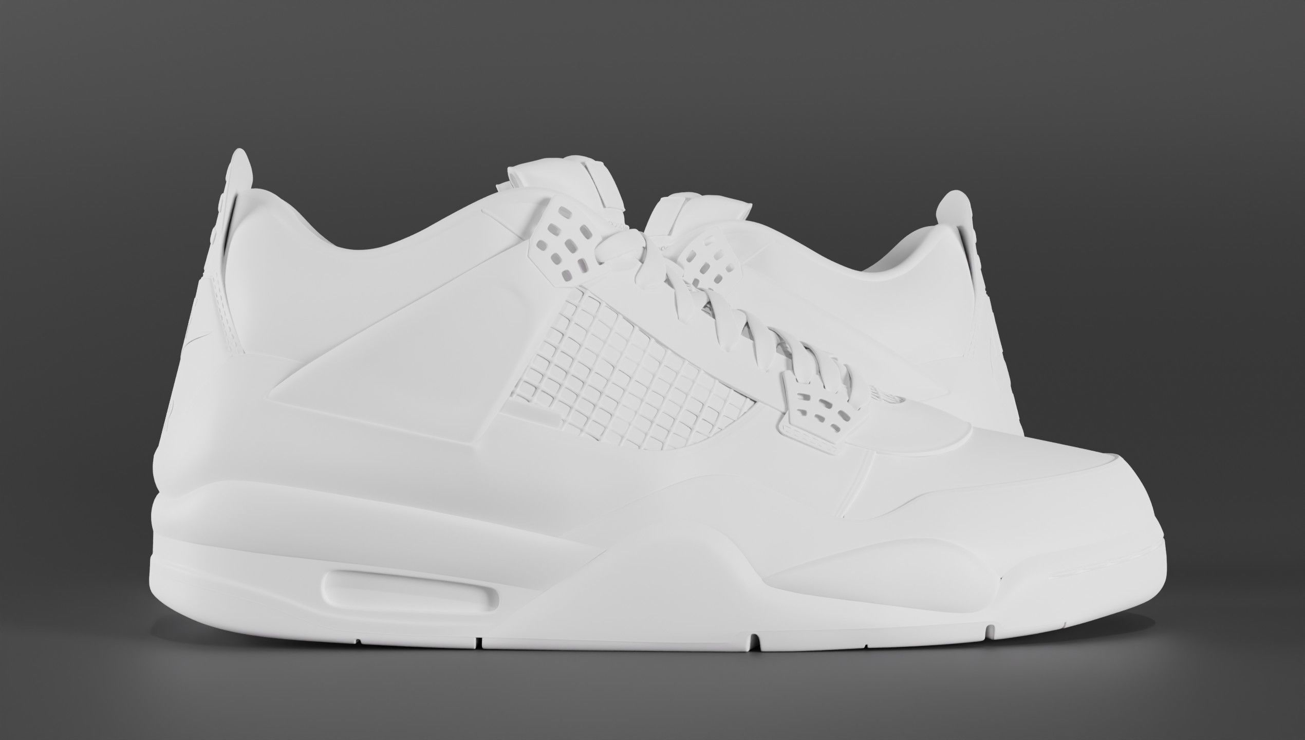 Jordan 4 Union LA Blue Low-poly 3D model_25