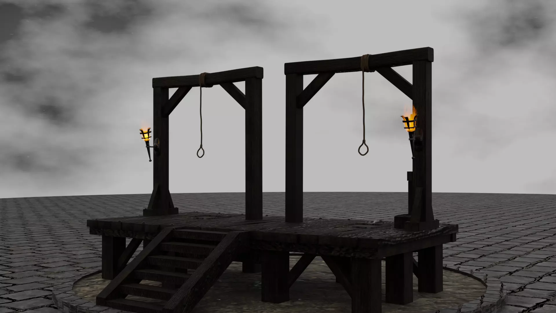 Gallow guillotine 3D model