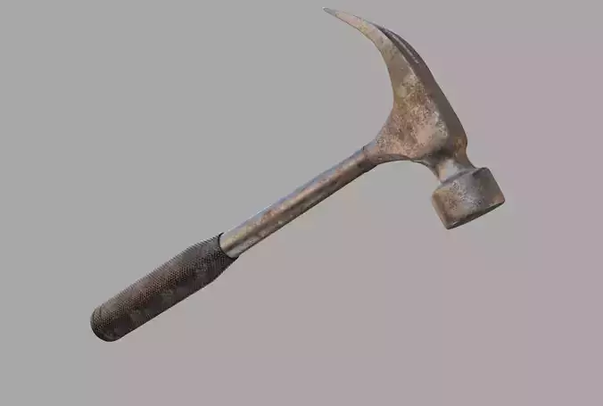 Old hammer 3D Model  Low-poly 3D model