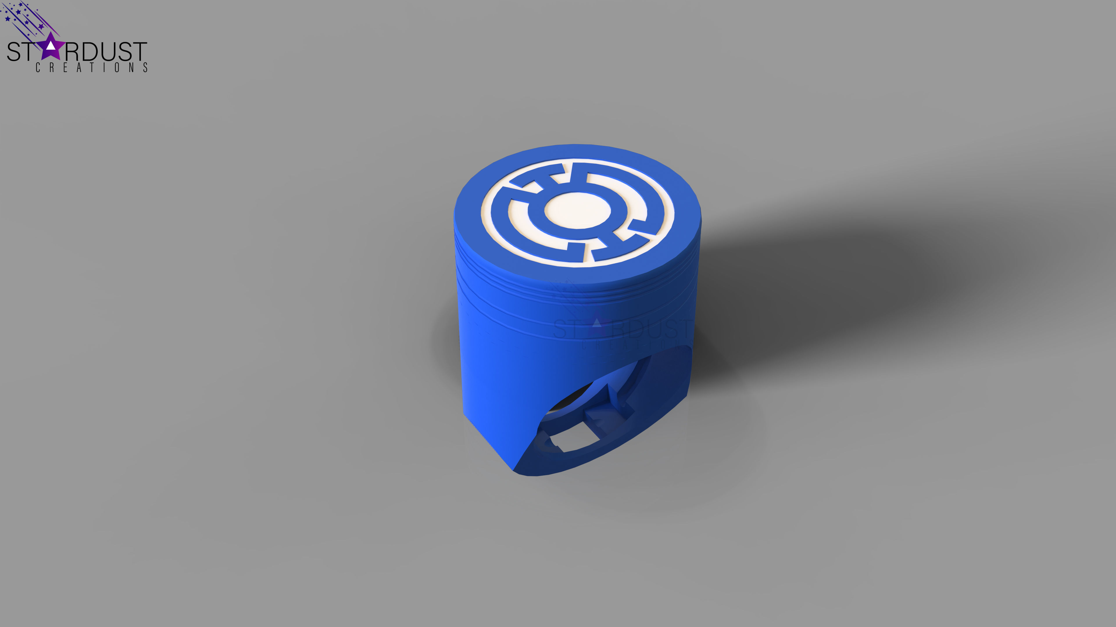 Blue Lantern Ring with LED light 3D print model_2