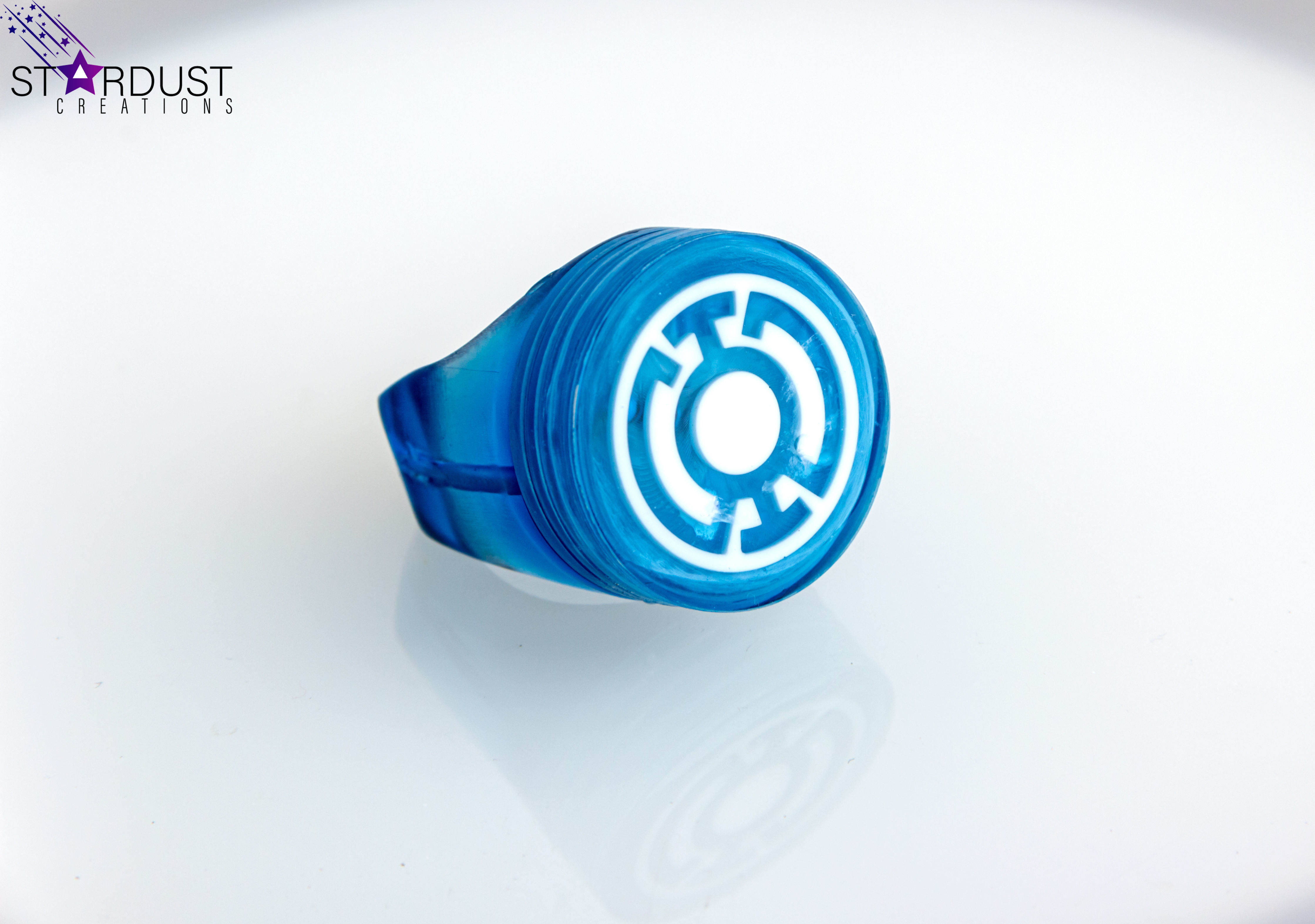 Blue Lantern Ring with LED light 3D print model_4