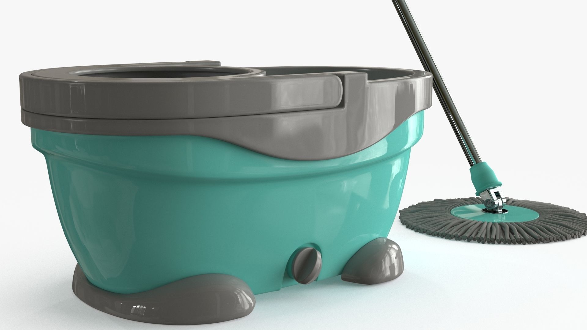 Mop And Bucket Low-poly 3D model_15
