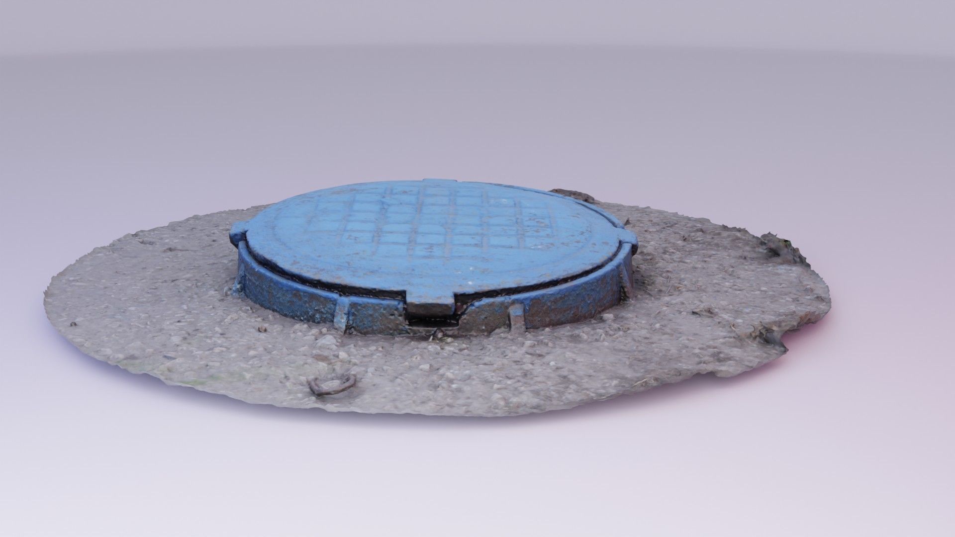 Cover manhole 02 high-poly 3D model_1