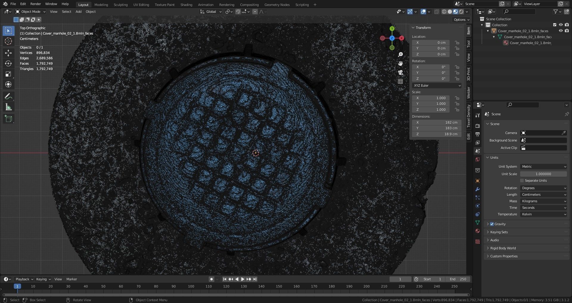 Cover manhole 02 high-poly 3D model_20