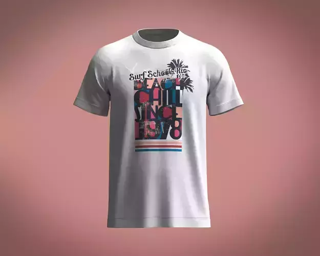 T Shirt-Beach t-shirt mockup