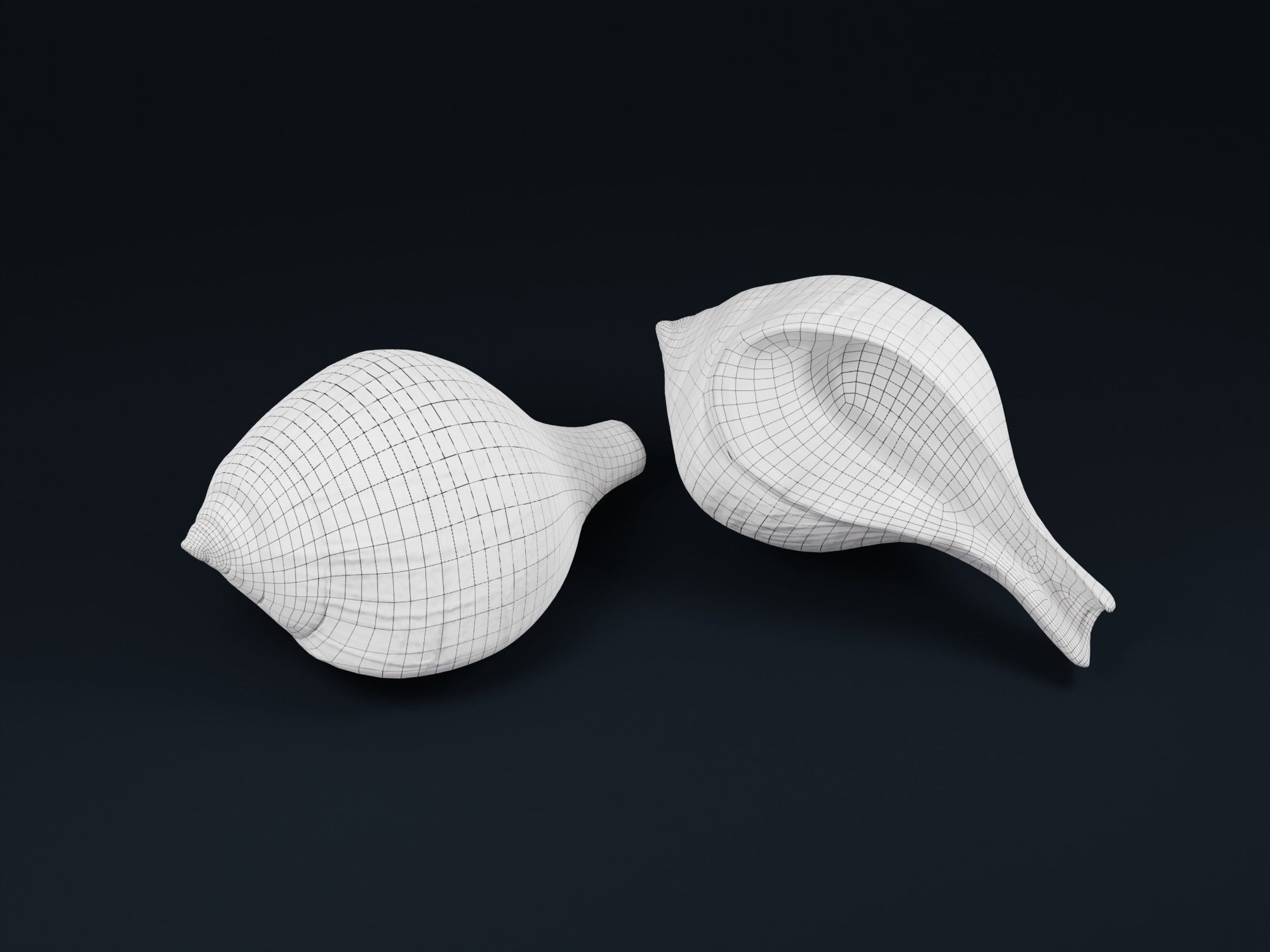 Low Poly Sea Shells Pack with Unreal Engine 5 Project Low-poly 3D model_26