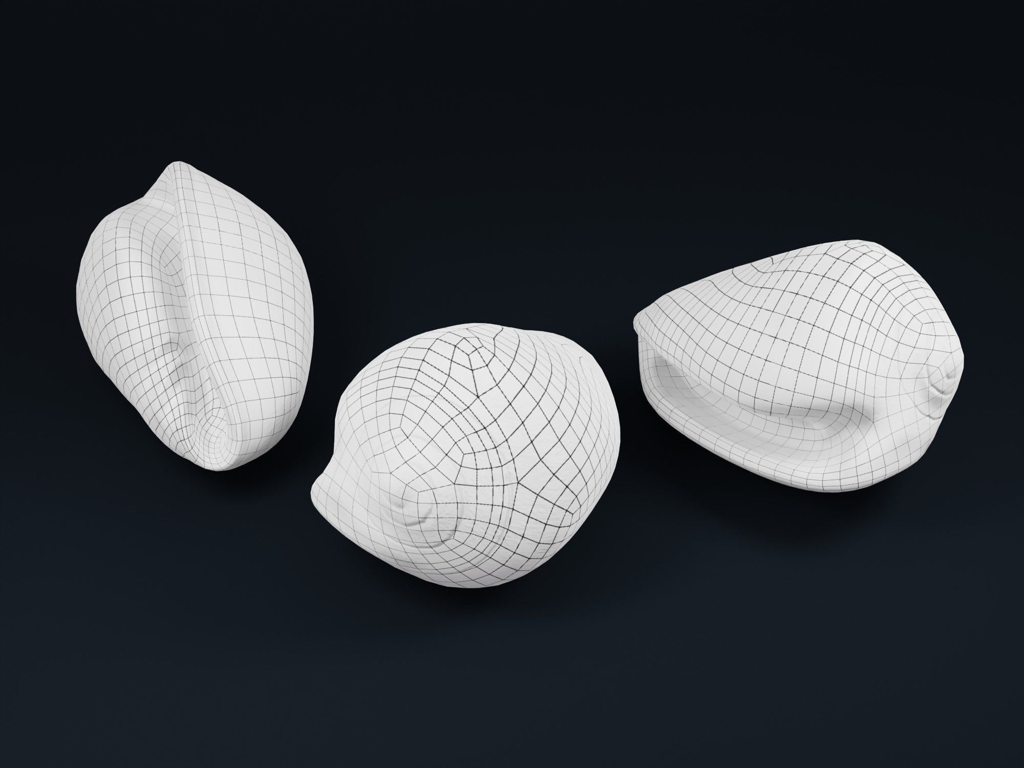 Low Poly Sea Shells Pack with Unreal Engine 5 Project Low-poly 3D model_34