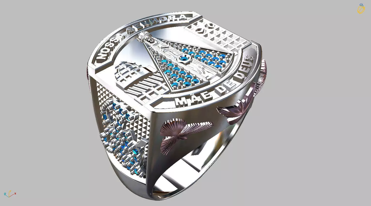 Our Lady of Aparecida Faith Ring - Nossa Senhora 3D print model