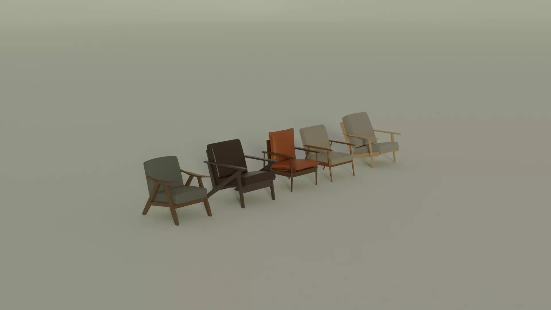 Low Poly Chairs  - Unreal - Unity - Blender Free low-poly 3D model_0