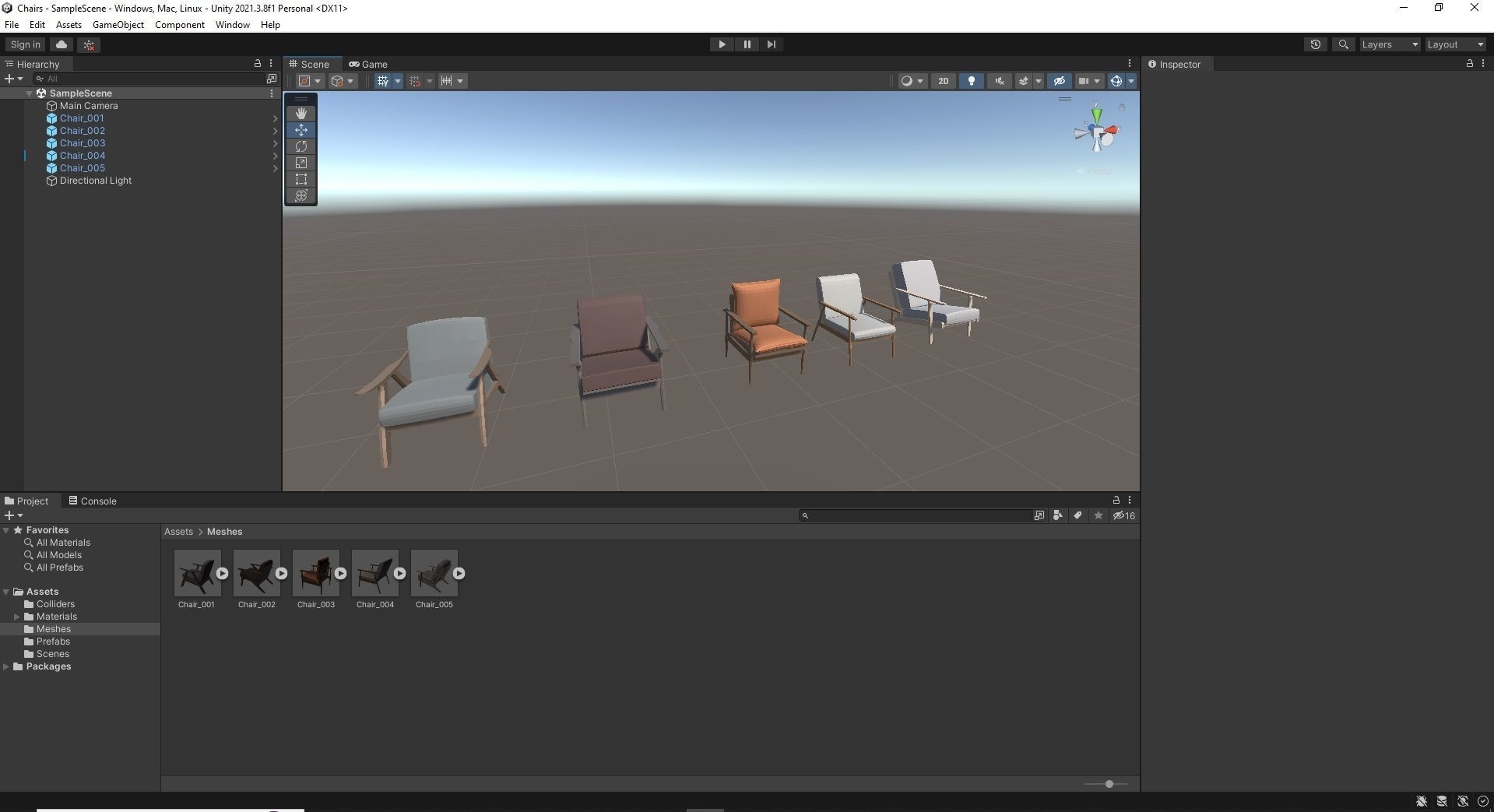 Low Poly Chairs  - Unreal - Unity - Blender Free low-poly 3D model_29
