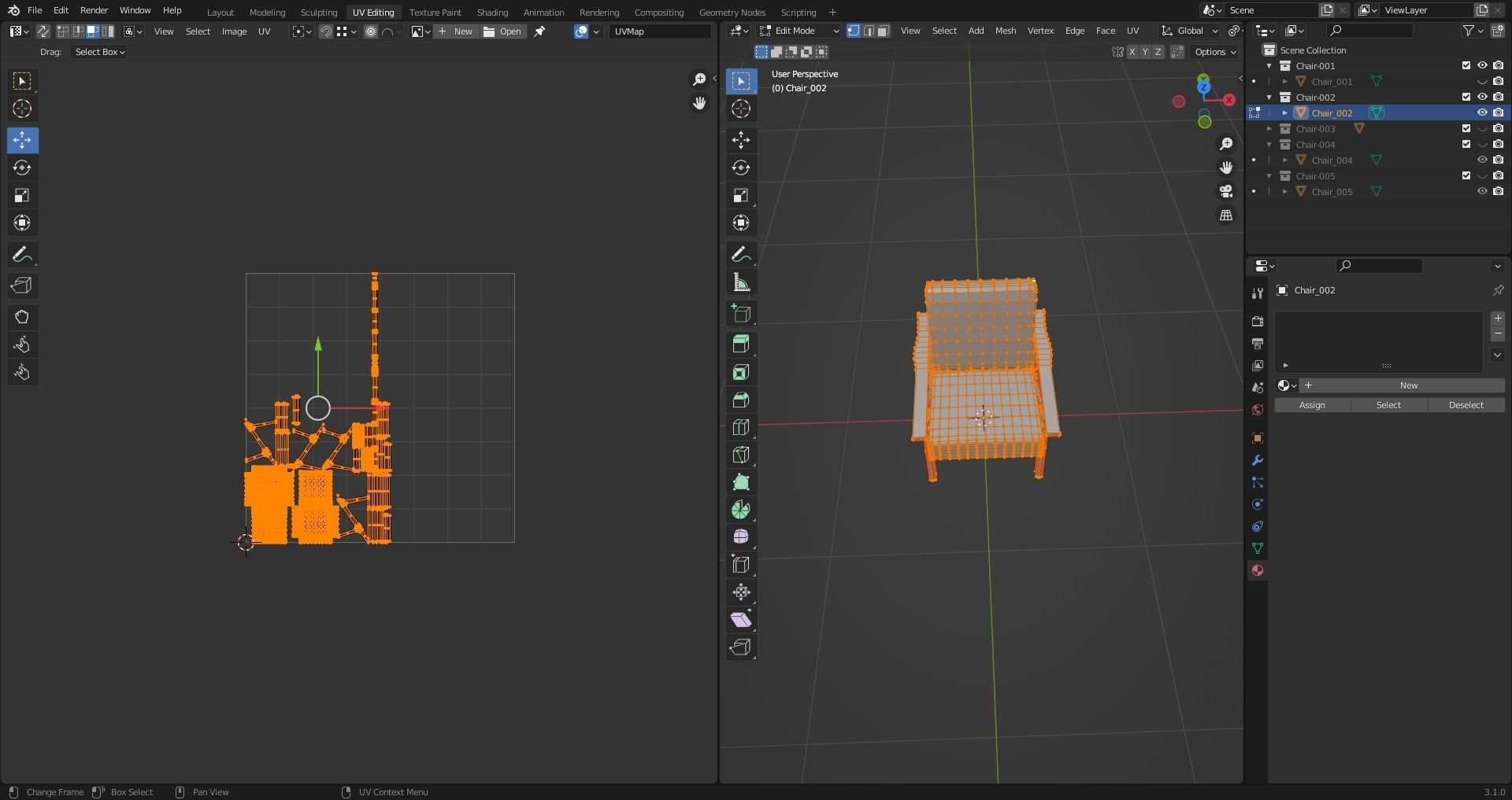 Low Poly Chairs  - Unreal - Unity - Blender Free low-poly 3D model_20