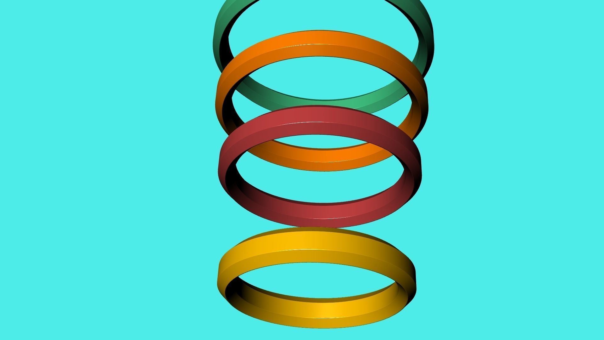 4 sizes wedding band 009 stl verified 3D print model_58