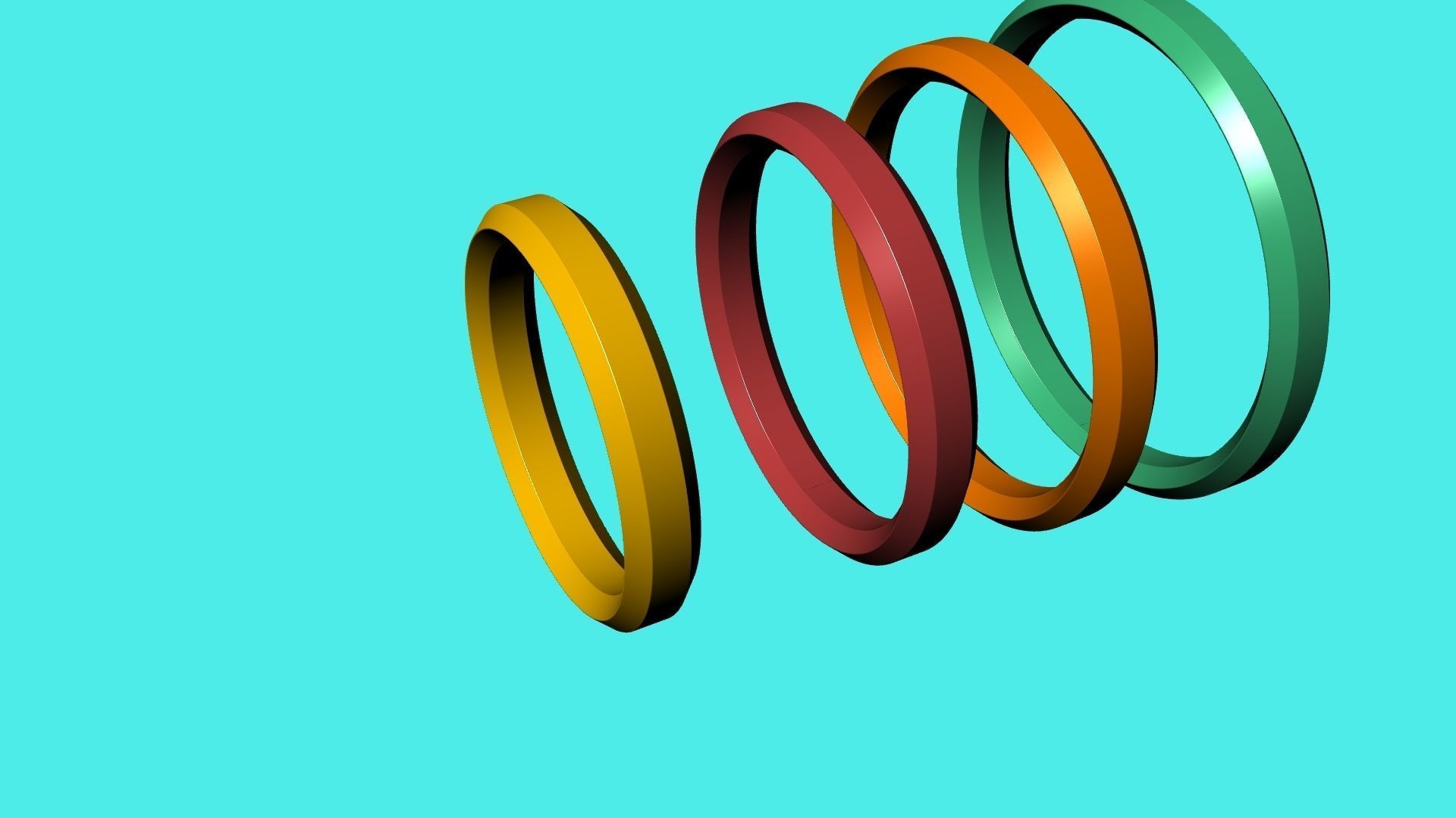 4 sizes wedding band 009 stl verified 3D print model_36