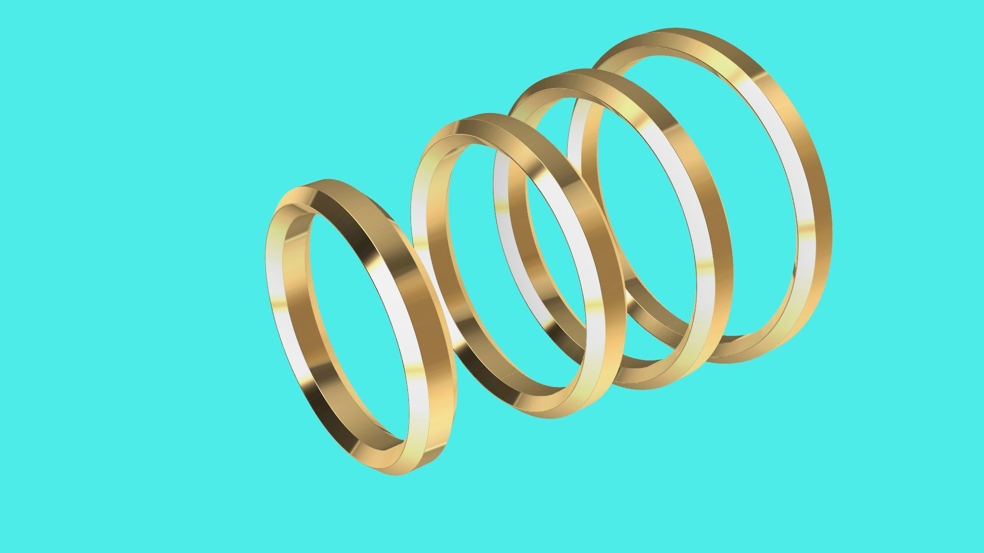 4 sizes wedding band 009 stl verified 3D print model_18