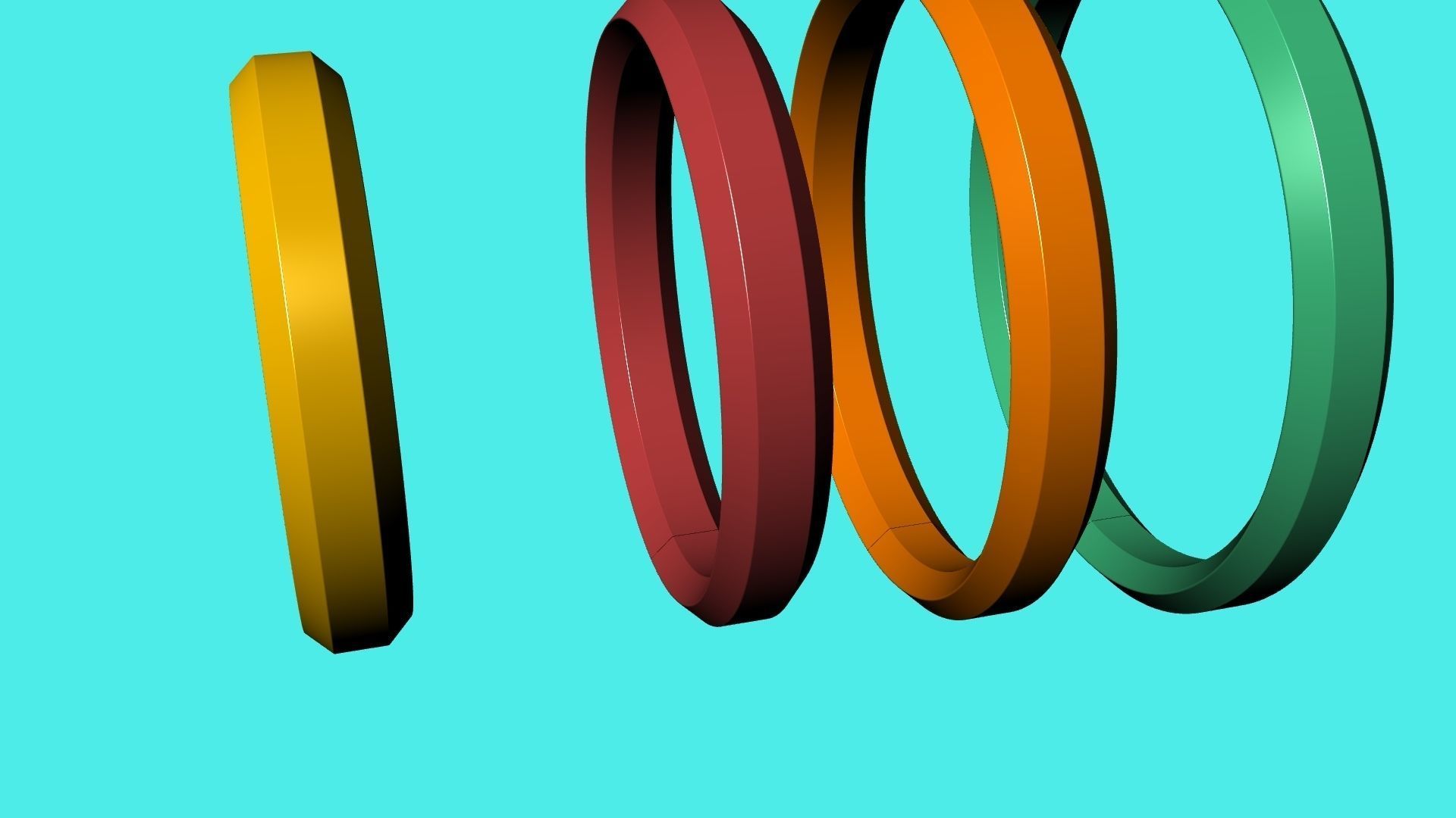 4 sizes wedding band 009 stl verified 3D print model_45