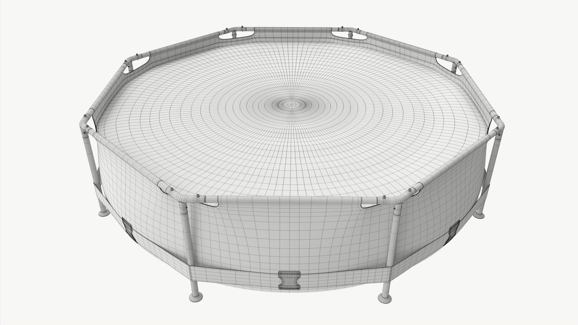 Garden Frame Swimming Pool 3D model_5