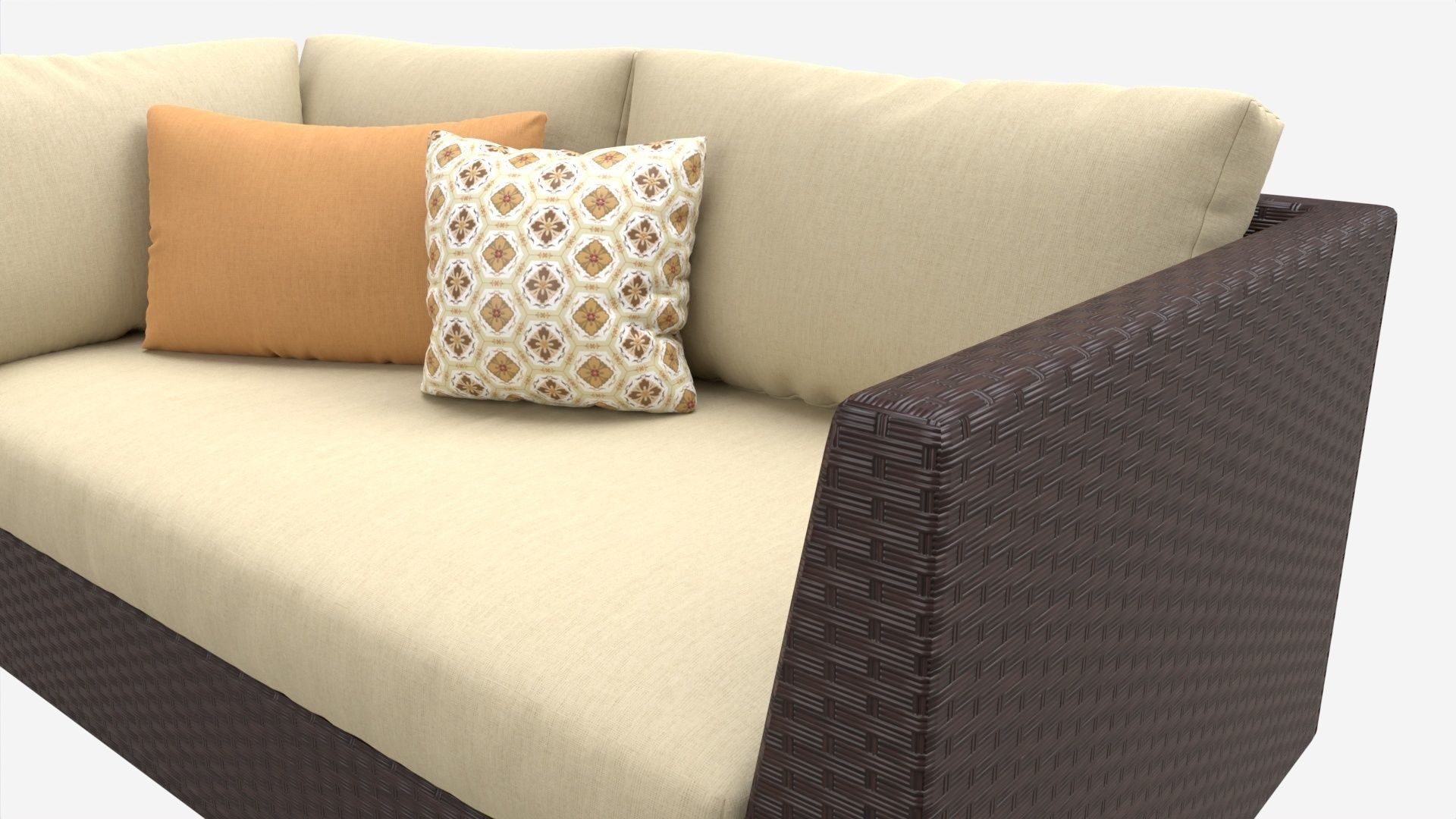 Garden sofa Stella 3D model_2