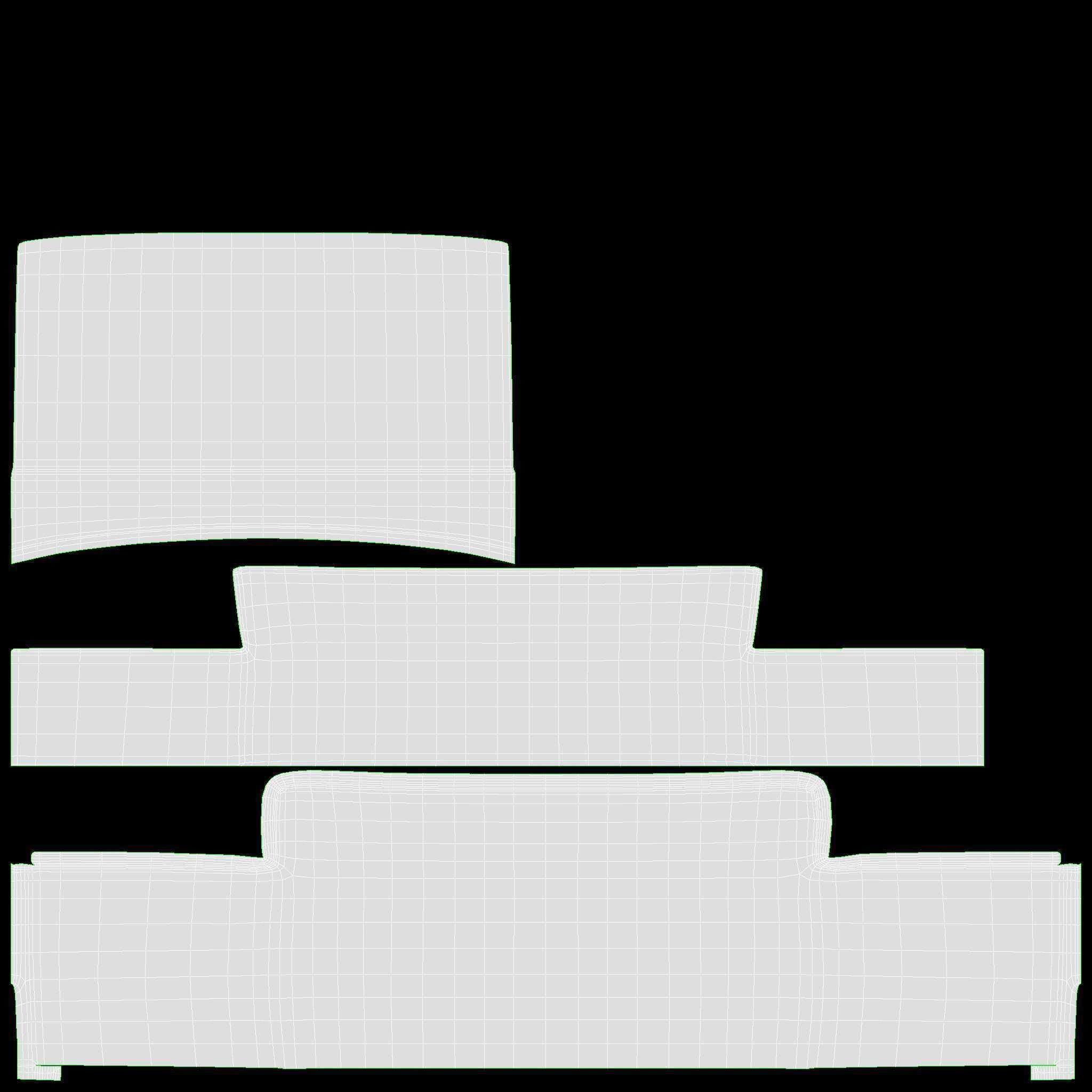 Garden sofa Waters 3D model_10