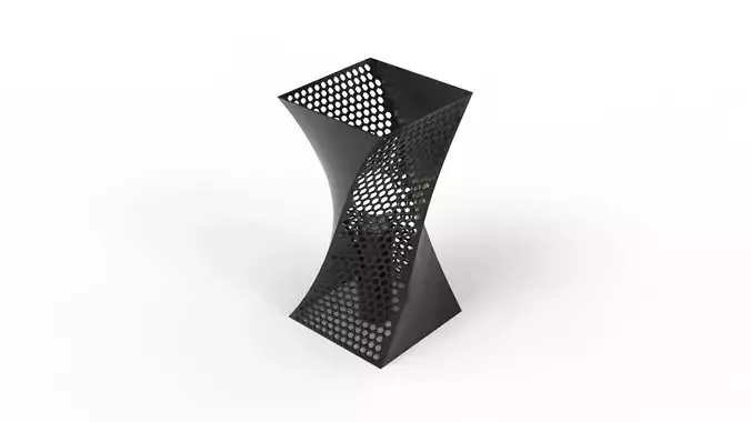 Futuristic Twisted Lamp 3D model