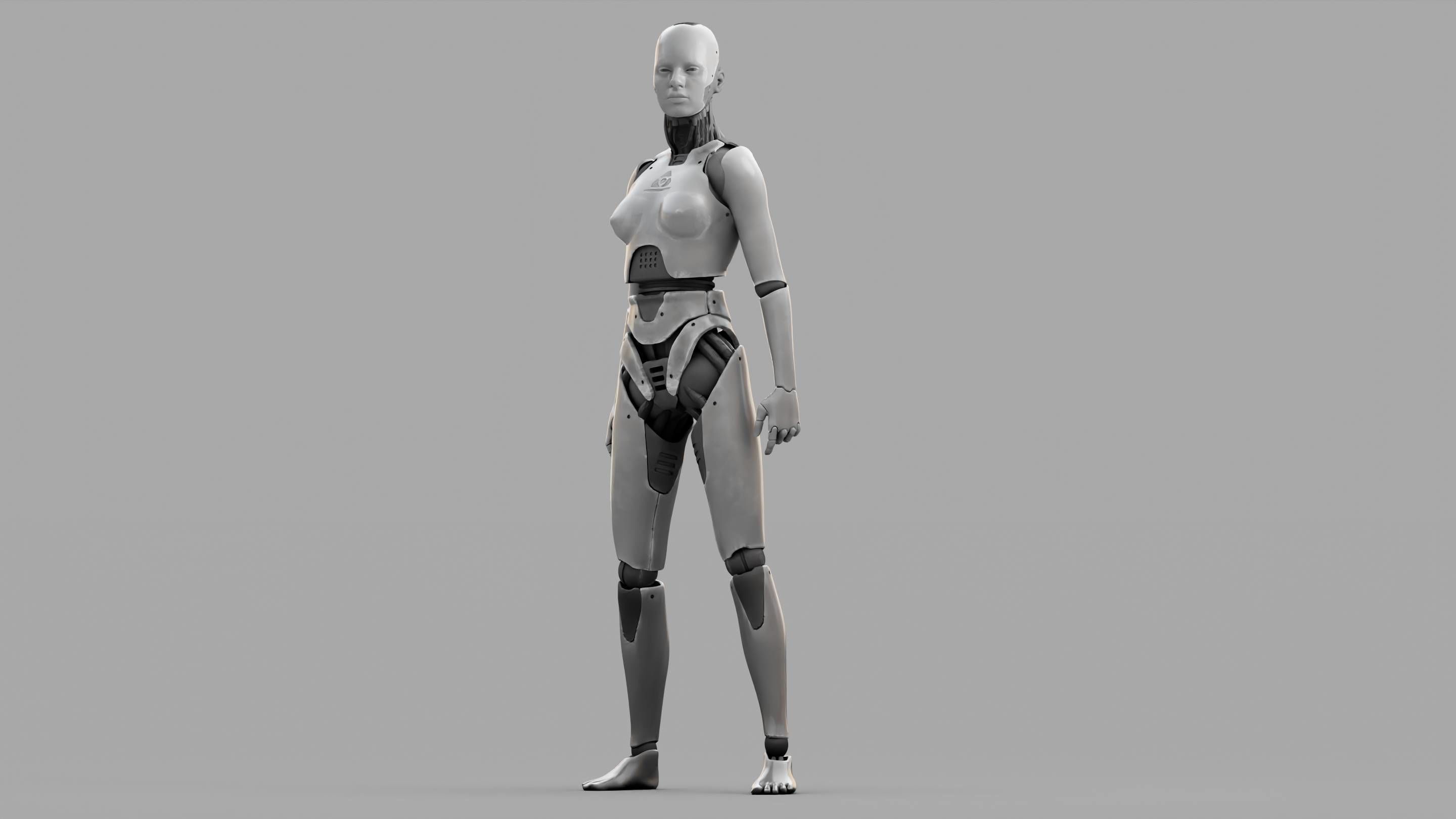 HUMANOID M2000  rigged character  3D model_2