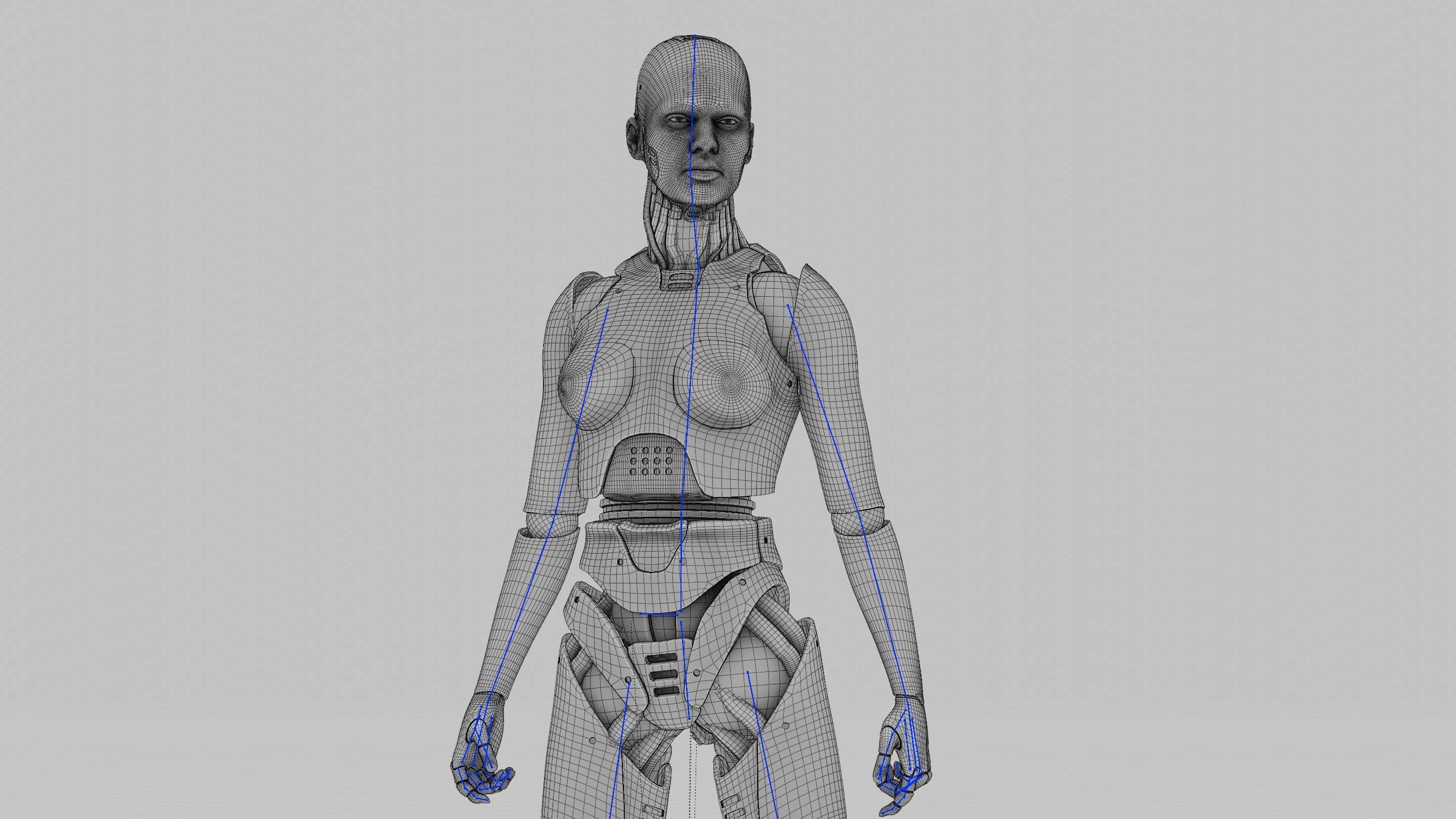 HUMANOID M2000  rigged character  3D model_39