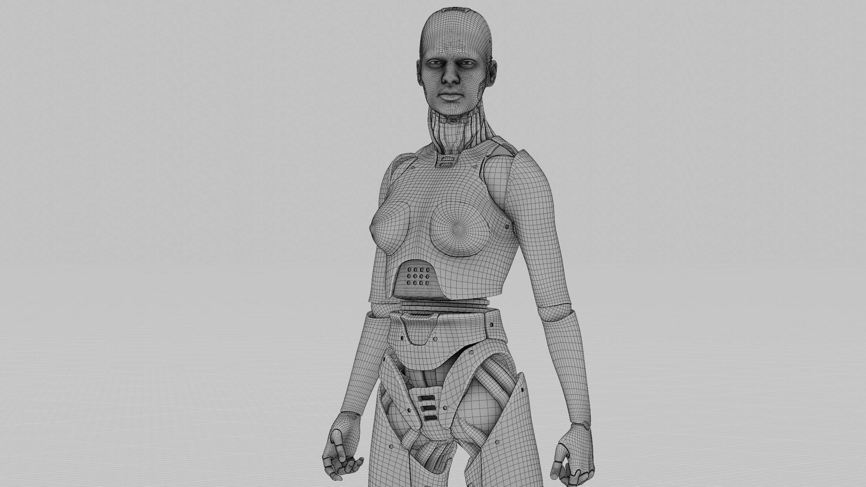 HUMANOID M2000  rigged character  3D model_35