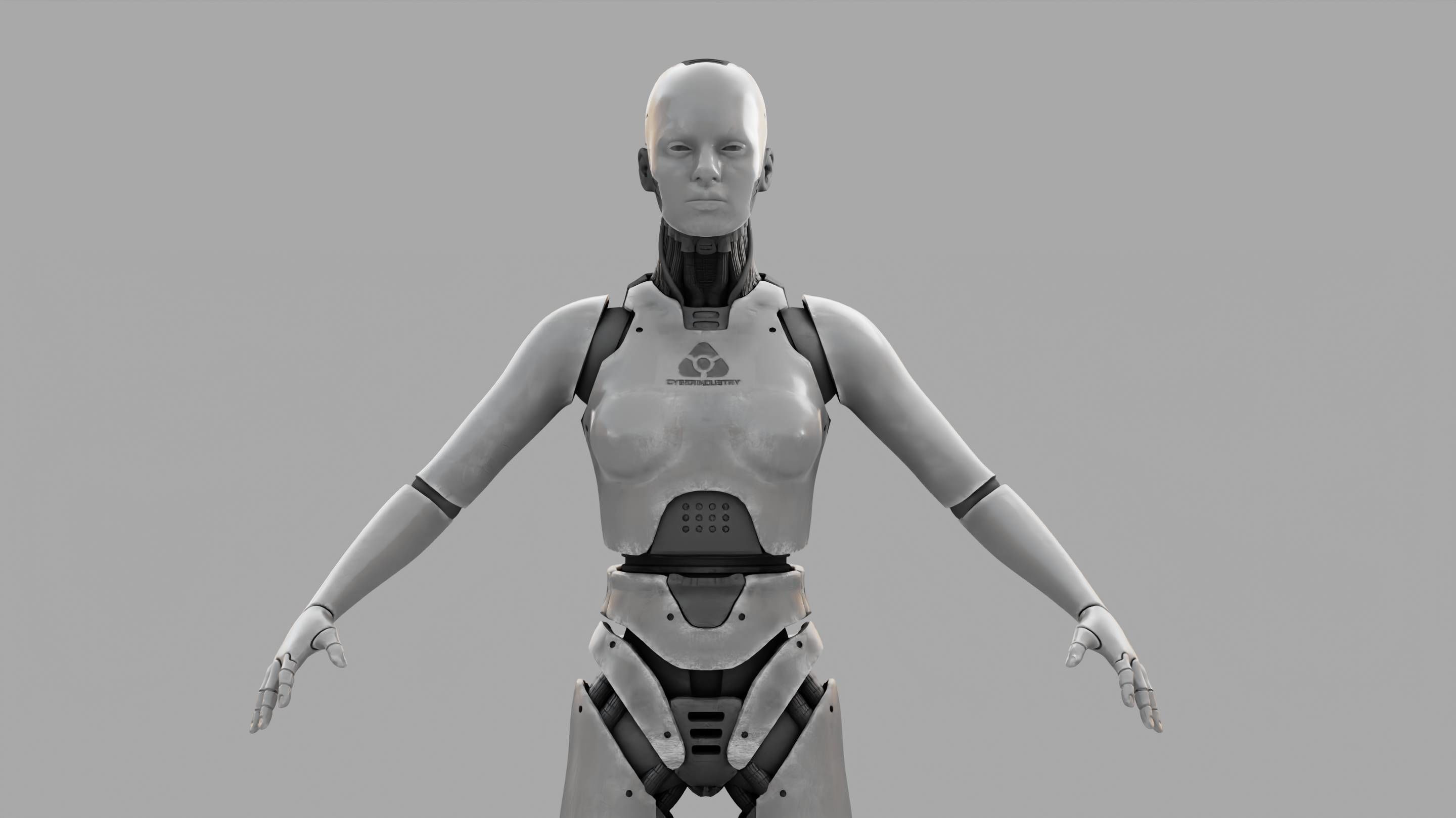 HUMANOID M2000  rigged character  3D model_29